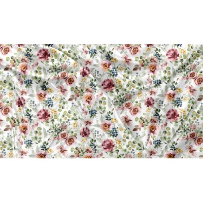 Printed Cuddle Squish Floral Bourgogne - PRINT IN QUEBEC IN OUR WORKSHOP